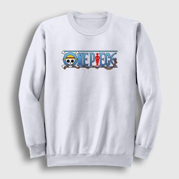 Presmono Unisex Beyaz Anime One Piece Sweatshirt