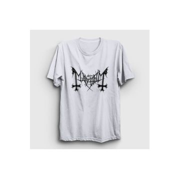Presmono Unisex Beyaz Logo Mayhem Tişört tt 64681