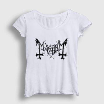 Presmono Unisex Beyaz Logo Mayhem Tişört tt 64681