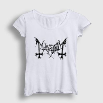 Presmono Unisex Beyaz Logo Mayhem Tişört tt 64681