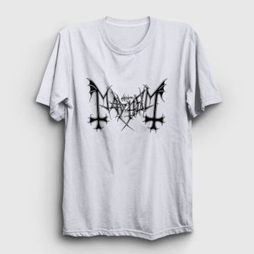 Presmono Unisex Beyaz Logo Mayhem Tişört tt 64681