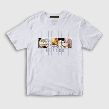 Presmono Unisex Çocuk Espada Anime Bleach Beyaz T-Shirt