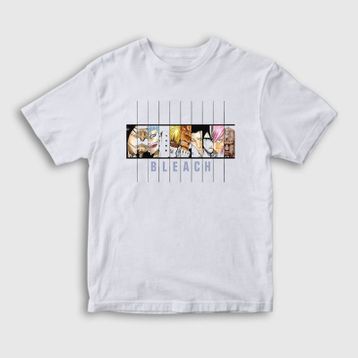 Presmono Unisex Çocuk Espada Anime Bleach Beyaz T-Shirt