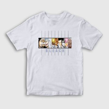 Presmono Unisex Çocuk Espada Anime Bleach Beyaz T-Shirt
