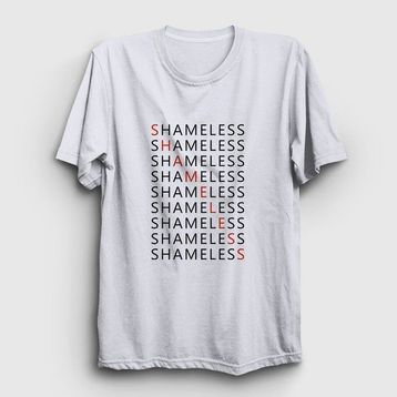 Presmono Unisex Diagonal Shameless Beyaz T-Shirt
