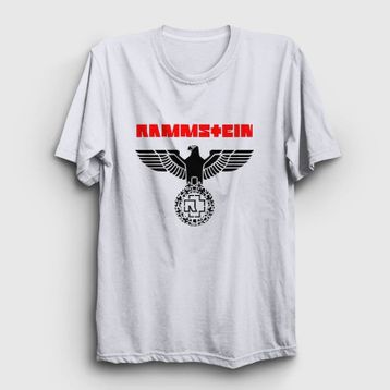 Presmono Unisex Eagle Rammstein Beyaz T-Shirt