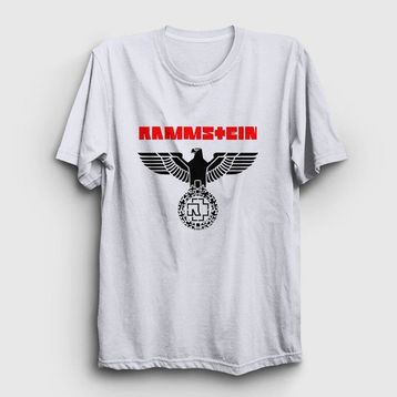 Presmono Unisex Eagle Rammstein Beyaz T-Shirt