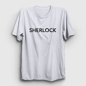 Presmono Unisex Fact Sherlock Holmes Beyaz T-Shirt