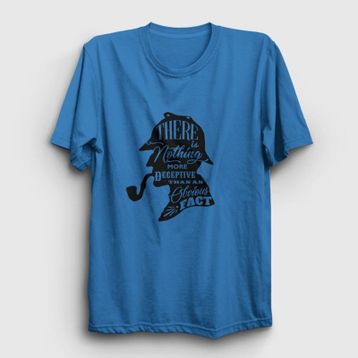 Presmono Unisex Fact Sherlock Holmes Beyaz T-Shirt