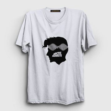 Presmono Unisex Head Arctic Monkeys Beyaz T-Shirt