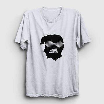 Presmono Unisex Head Arctic Monkeys Beyaz T-Shirt