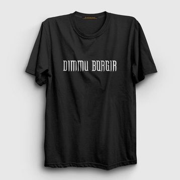 Presmono Unisex Logo Dimmu Borgir Siyah T-Shirt