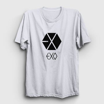 Presmono Unisex Logo Exo Beyaz T-Shirt