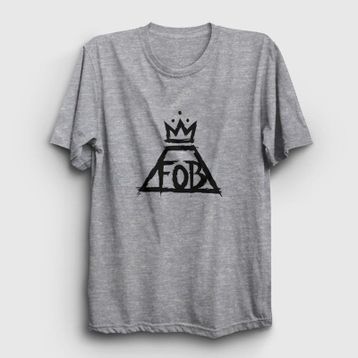Presmono Unisex Logo Fall Out Boy Siyah T-Shirt