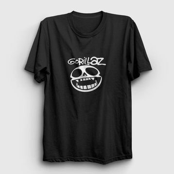 Presmono Unisex Logo Gorillaz Siyah T-Shirt