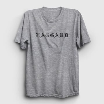 Presmono Unisex Logo Haggard Siyah T-Shirt