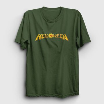 Presmono Unisex Logo Helloween Siyah T-Shirt