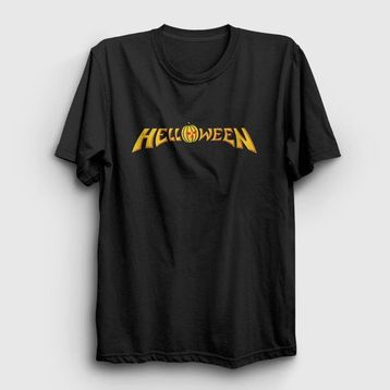 Presmono Unisex Logo Helloween Siyah T-Shirt