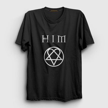 Presmono Unisex Logo Him Siyah T-Shirt