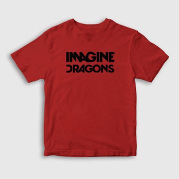 Presmono Unisex Logo Imagine Dragons Siyah T-Shirt