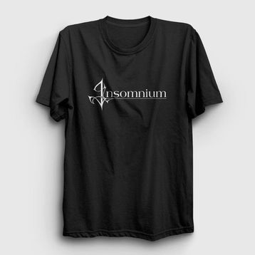 Presmono Unisex Logo Insomnium Siyah T-Shirt