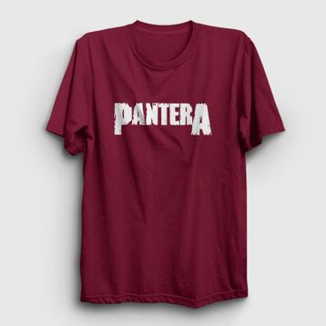 Presmono Unisex Logo Pantera Bordo T-shirt