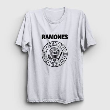 Presmono Unisex Logo Ramones Siyah T-Shirt