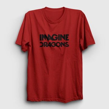 Presmono Unisex Logo V2 Imagine Dragons Siyah T-Shirt