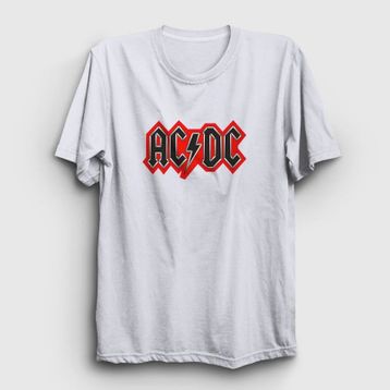 Presmono Unisex Red Black Ac/Dc Siyah T-Shirt