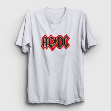 Presmono Unisex Red Black Ac/Dc Siyah T-Shirt