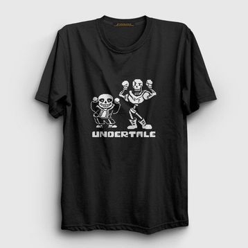 Presmono Unisex Sans Papyrus Undertale Mor T-shirt