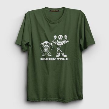 Presmono Unisex Sans Papyrus Undertale Mor T-shirt