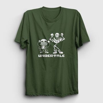 Presmono Unisex Sans Papyrus Undertale Mor T-shirt