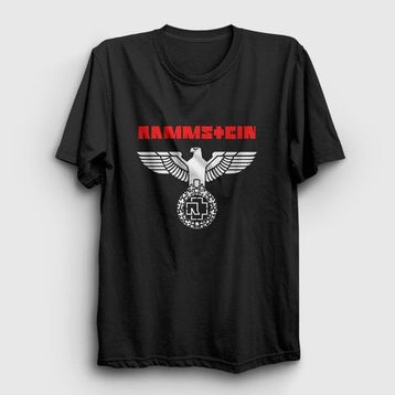 Presmono Unisex Siyah Eagle Rammstein T-Shirt
