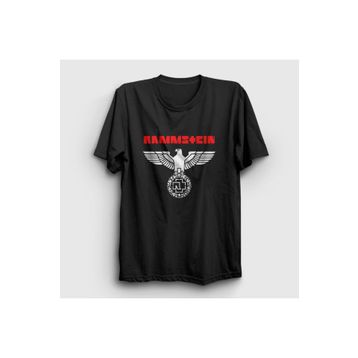 Presmono Unisex Siyah Eagle Rammstein T-Shirt