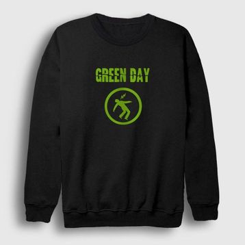 Presmono Unisex Siyah Warning Green Day Sweatshirt