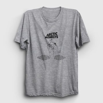 Presmono Unisex Snap Arctic Monkeys Gri T-shirt