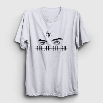 Presmono Unisex Spider Billie Eilish Gri T-shirt