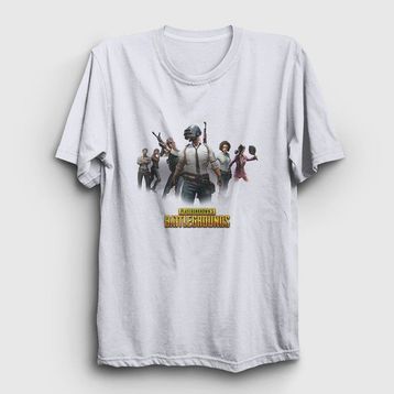 Presmono Unisex Team Pubg Beyaz T-Shirt