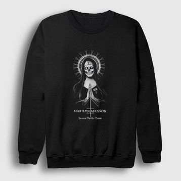 Presmono Upside Down Marilyn Manson Siyah Unisex T-Shirt
