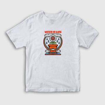 Presmono Water Is Life Çiçek Çocuk T-Shirt