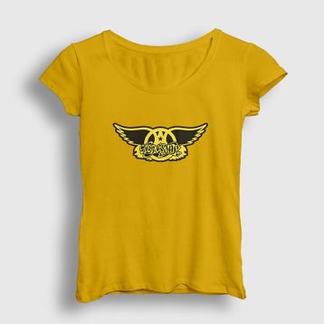 Presmono Yellow Aerosmith Kadın Tshirt