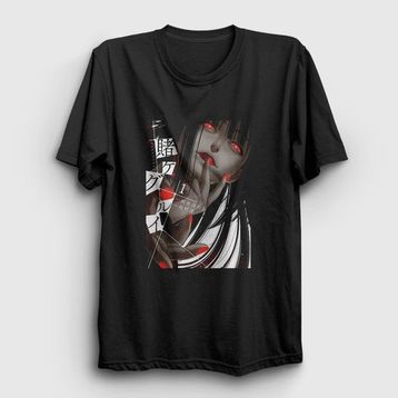 Presmono Yumeko Anime Kakegurui Siyah Unisex T-shirt