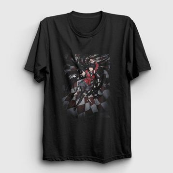 Presmono Yumeko Anime Kakegurui Siyah Unisex T-shirt