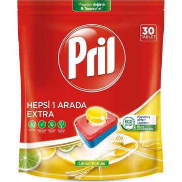 Pril Hepsi Bir Arada Extra 30 Yıkama Bulaşık Makinası Tableti