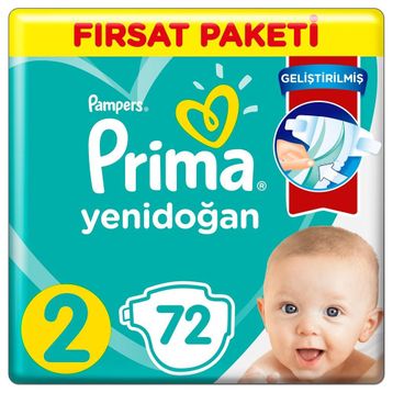 Prima Aktif Bebek No:2 Mini 72 Adet Bebek Bezi