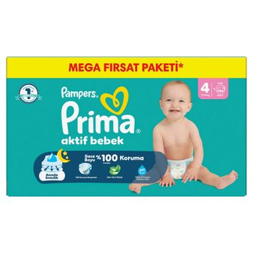 Prima Aktif Bebek No:4 Maxi 104 Adet Bebek Bezi