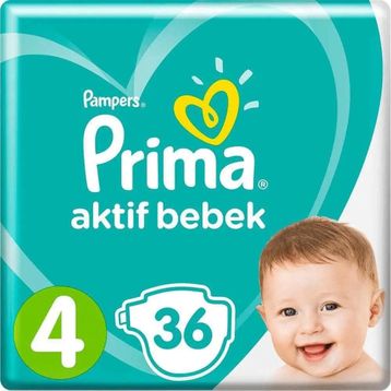 Prima Aktif Bebek No:4 Maxi 36 Adet Bebek Bezi