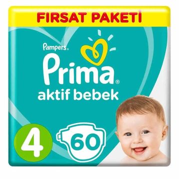Prima Aktif Bebek No:4 Maxi 60 Adet Bebek Bezi