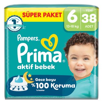 Prima Aktif Bebek No:6 XLarge 152 Adet Bebek Bezi